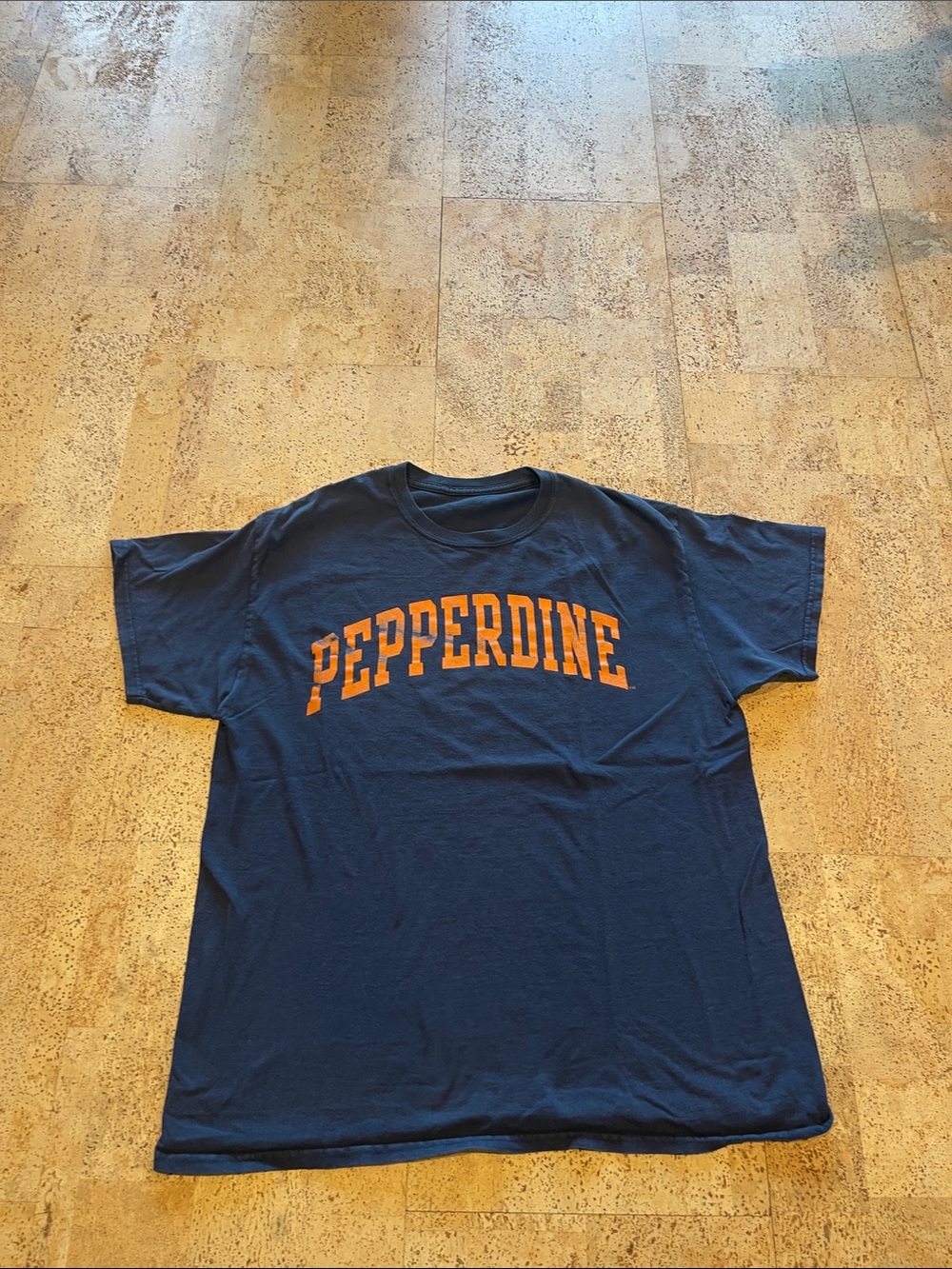 Pepperdine Blue T-Shirt with Orange Logo